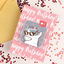 Cool Cat Birthday Dap Card
