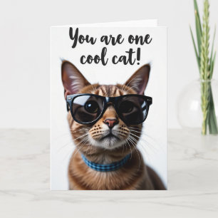 Cool Cat Birthday Shades Card