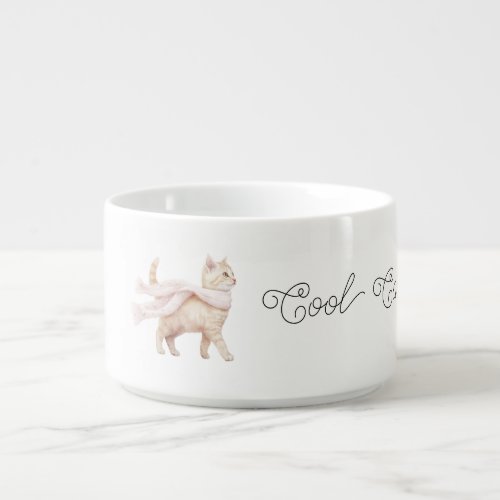 Cool Cat Blush Pink Scarf Bowl
