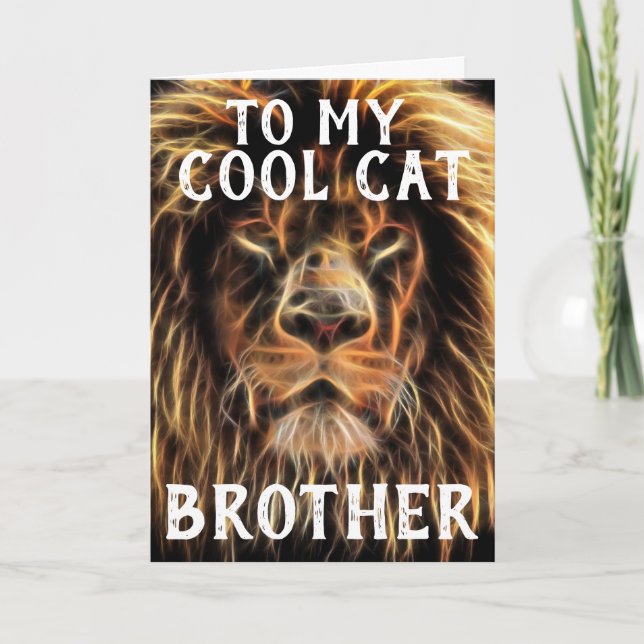 COOL CAT BROTHER BIRTHDAY CARDS (Front)
