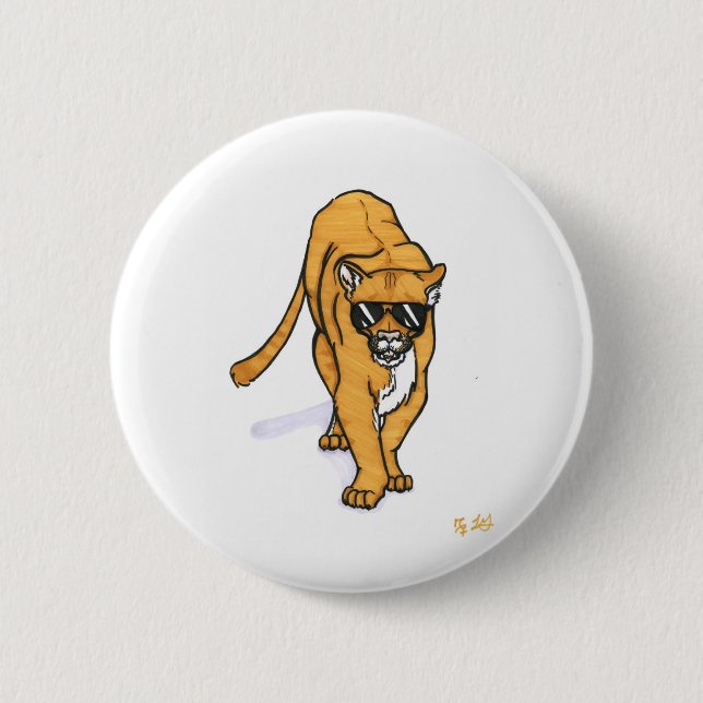 cool cat button (Front)
