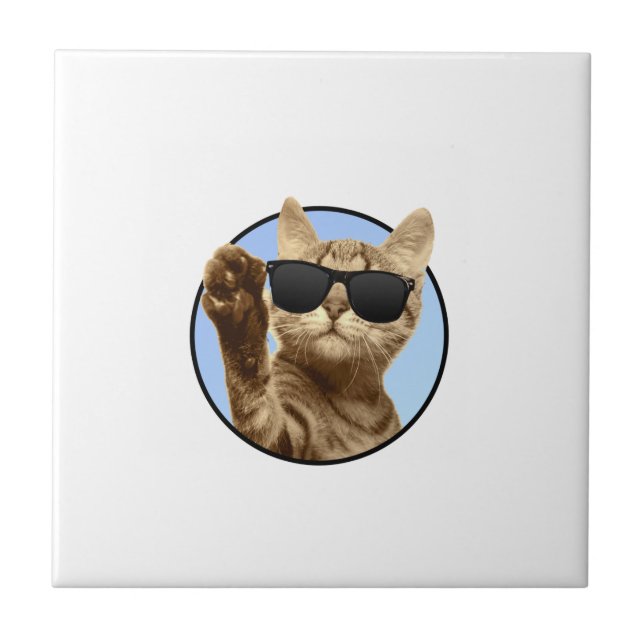Cool Cat Ceramic Tile  (Front)