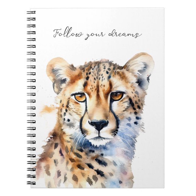 Cool Cat Cheetah Notebook (Front)