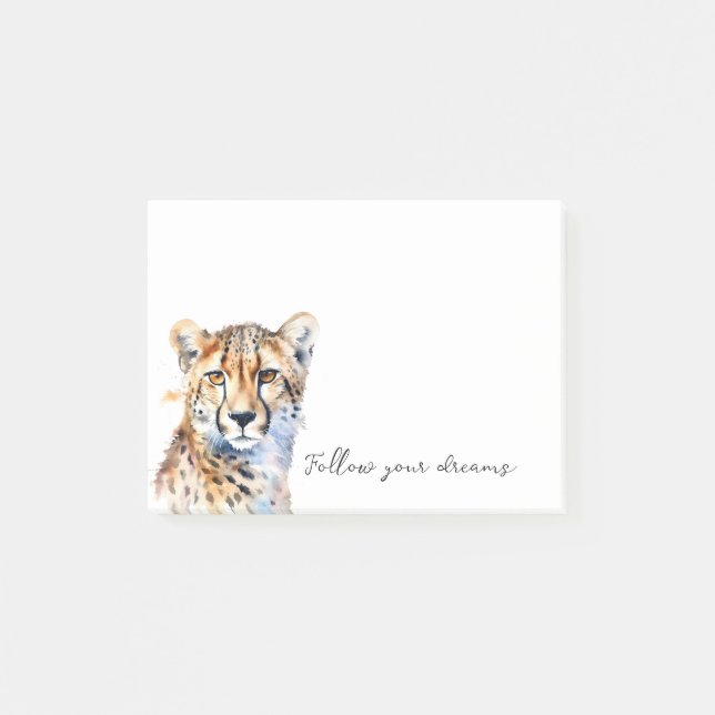 Cool Cat Cheetah Post-it Notes (Front)