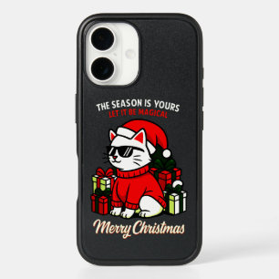 Cool Cat Christmas iPhone Case Holiday Tech cover