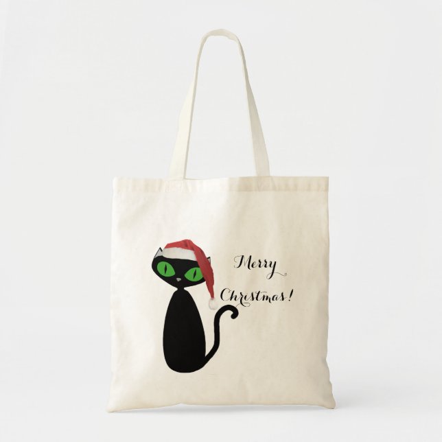 Cool Cat Christmas Tote (Front)
