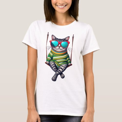 Cool Cat Chronicles Shades of Swagger T_Shirt