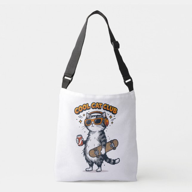 Cool Cat Club Crossbody Bag (Front)