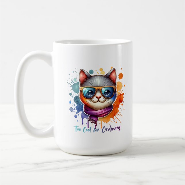 Cool Cat Coffee Mug (Left)
