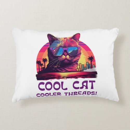 Cool cat cooler threads accent pillow