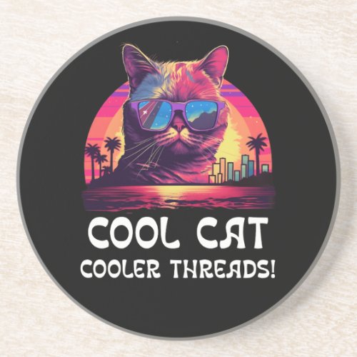 Cool cat cooler threads coaster