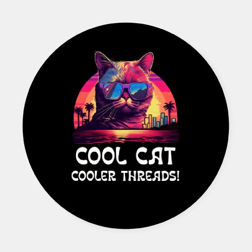Cool cat cooler threads coaster set