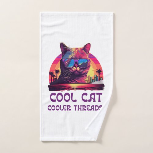 Cool cat cooler threads hand towel 