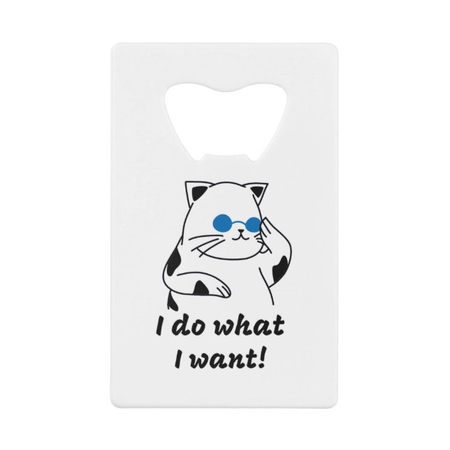 COOL CAT CREDIT CARD BOTTLE OPENER (Front)