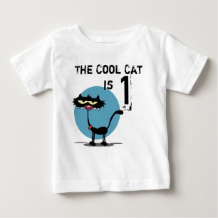 Cool Cat Customizable Birthday T-shirt