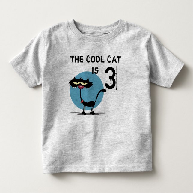Cool Cat Customizable Birthday T-shirt (Front)