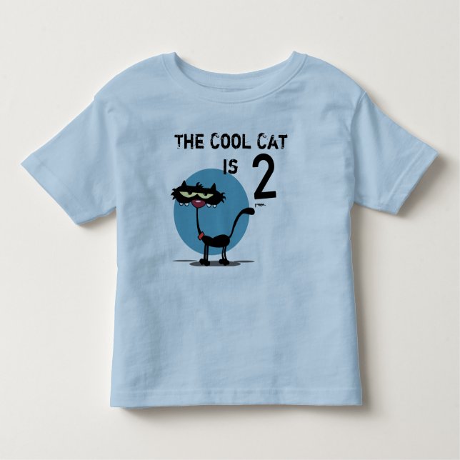 Cool Cat Customizable Birthday T-shirt (Front)