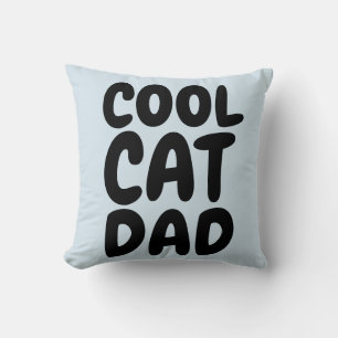 COOL CAT DAD throw Pillows