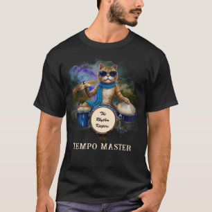 *~* Cool Cat DRUMMER AP91 Percussionist Hip T-Shirt