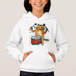 Cool Cat Drummer Hoodie