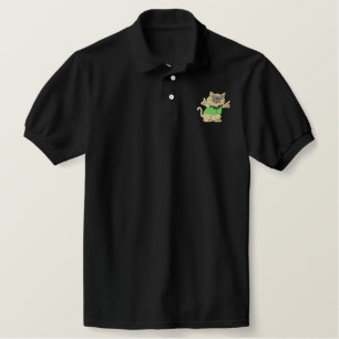 Cool Cat Embroidered Polo Shirt