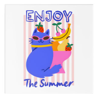Cool Cat Enjoying the Summer Acrylic Print