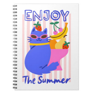 Cool Cat Enjoying the Summer Notebook