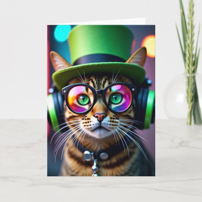 Cool Cat Fashion Fun Card (Front)