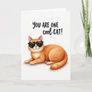 Cool Cat Fathers Day Card