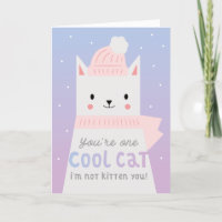 Cool Cat Funny Valentines Day