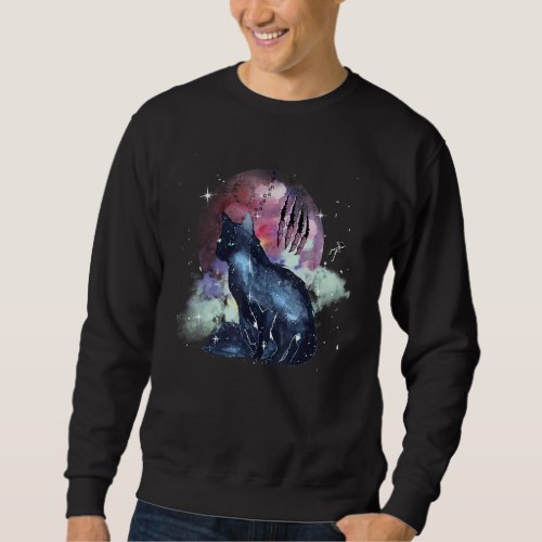 Cool Cat Galaxy Space Occupy The Planet Of Cats Sweatshirt