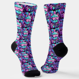 Cool Cat Gamer Socks
