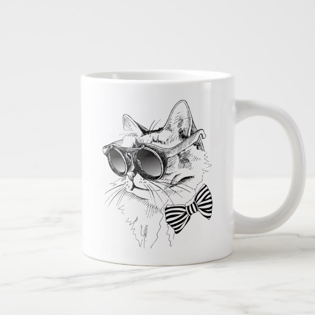 Cool Cat Giant Coffee Mug (Right)
