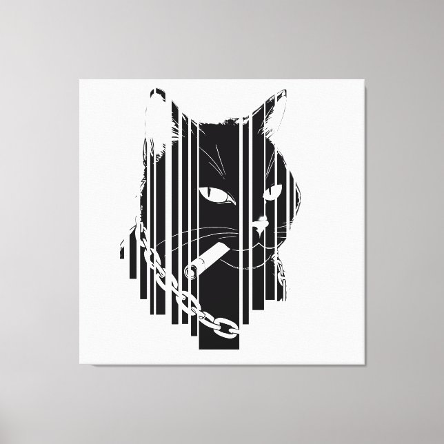 Cool cat graphic design Artwork  Canvas Print (Front)
