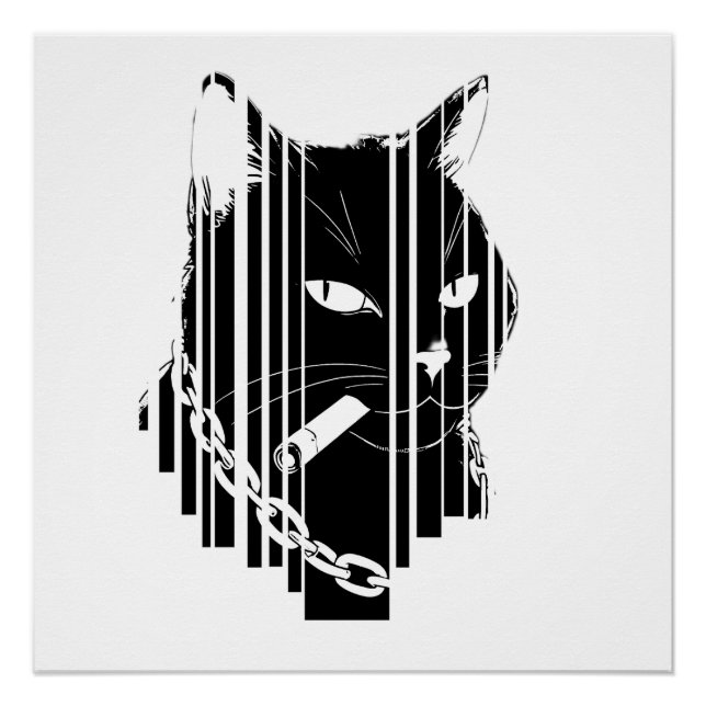 Cool cat graphic design Artwork  Poster (Front)