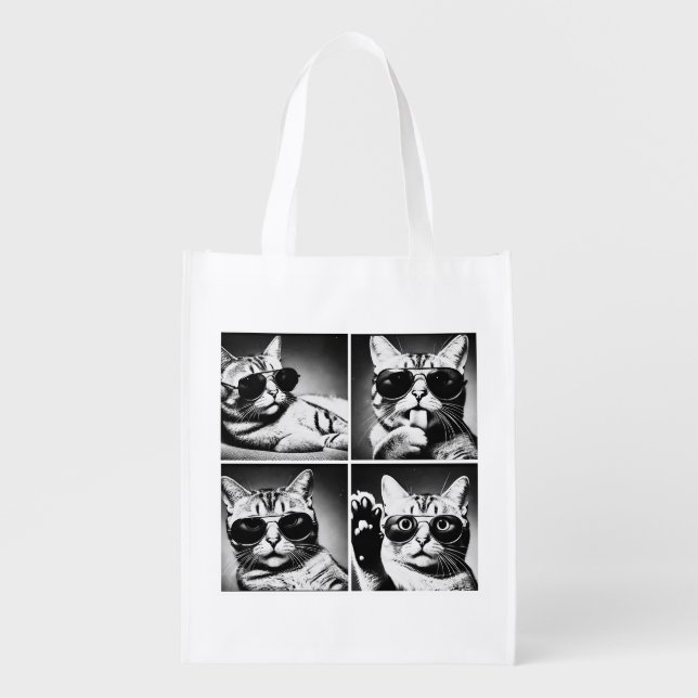  Cool cat Grocery Bag (Front)