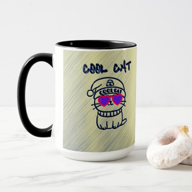 Cool Cat Groovy Mug (With Donut)