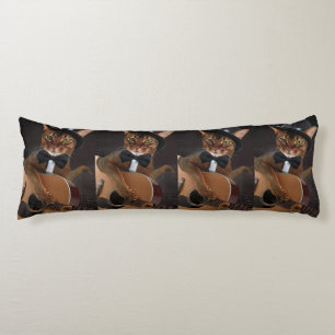 Cool Cat Guitarist – Minimal Elegant Design Body Pillow