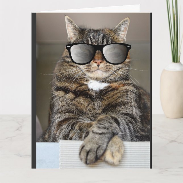 COOL CAT HAPPY BIRTHDAY OVERSIZED GREETING CARDS (Front)