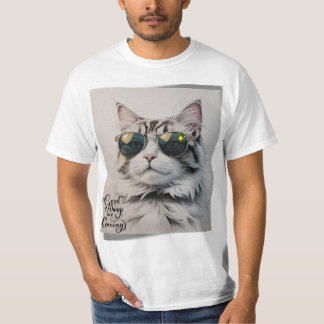 Cool Cat in Shades – Good Things Are Coming  T-Shirt