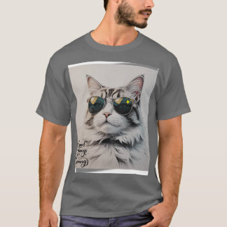 Cool Cat in Shades – Good Things Are Coming  T-Shirt