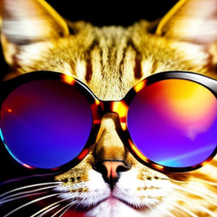 Cool Cat in Sunglasses  Head Face T-Shirt 