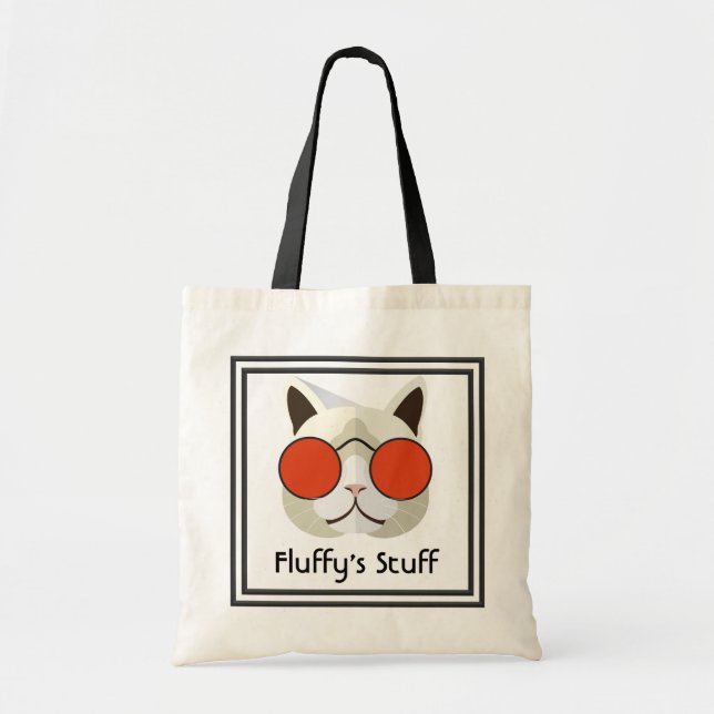 Cool Cat in Sunglasses Travel Tote Bag (Front)