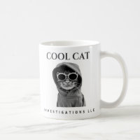 Cool Cat Investigations LLC mug (black/white)