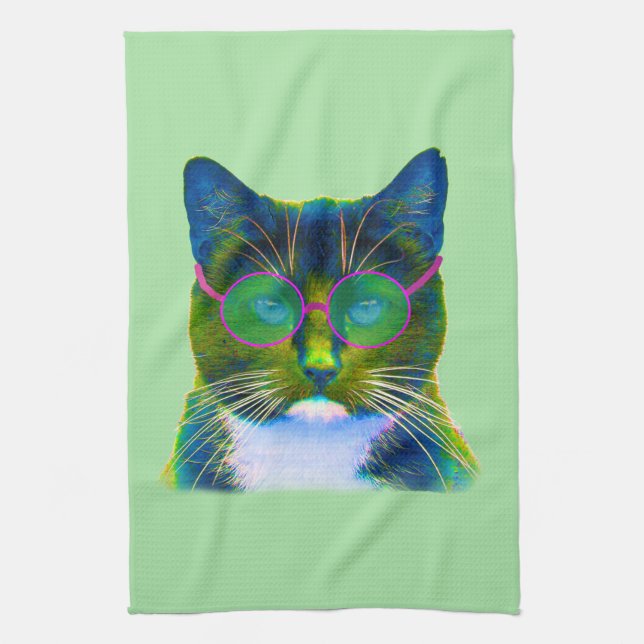Cool Cat Kitchen Towel (Vertical)