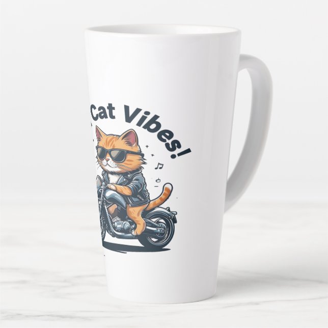 cool cat latte Mug (Right Angle)