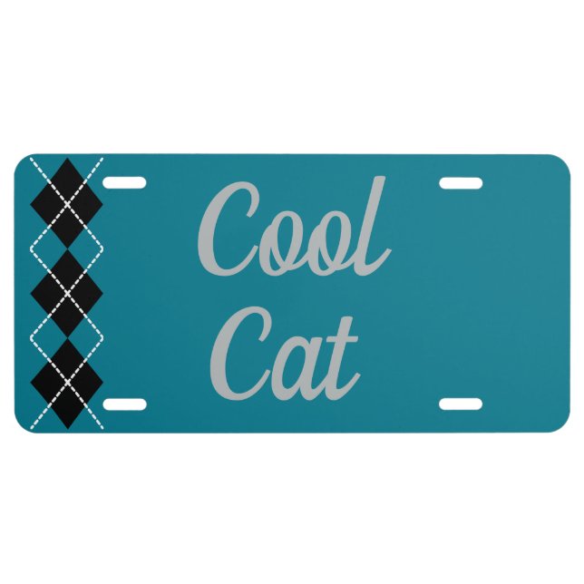 Cool Cat License Plate  (Front)