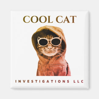 Cool Cat magnet - stained sunset