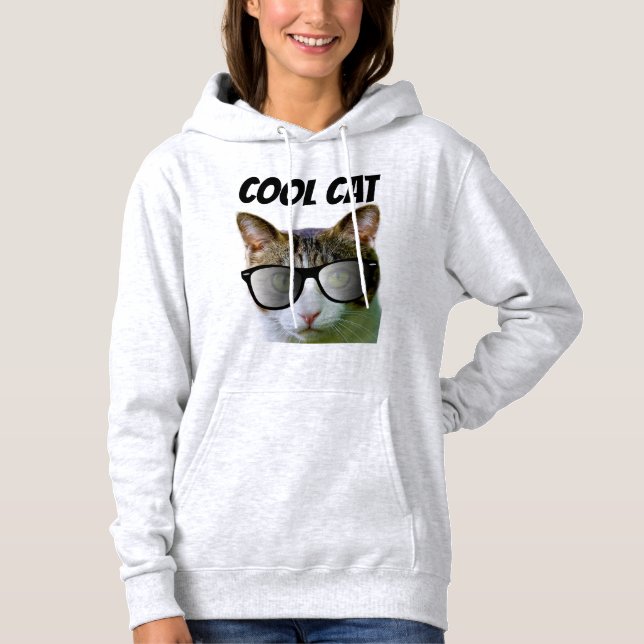 COOL CAT MEN'S CAT LOVER T-Shirts HOODIES (Front)