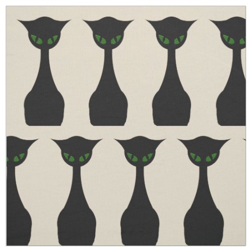 Cool Cat Mid Century Modern Retro Fabric no2